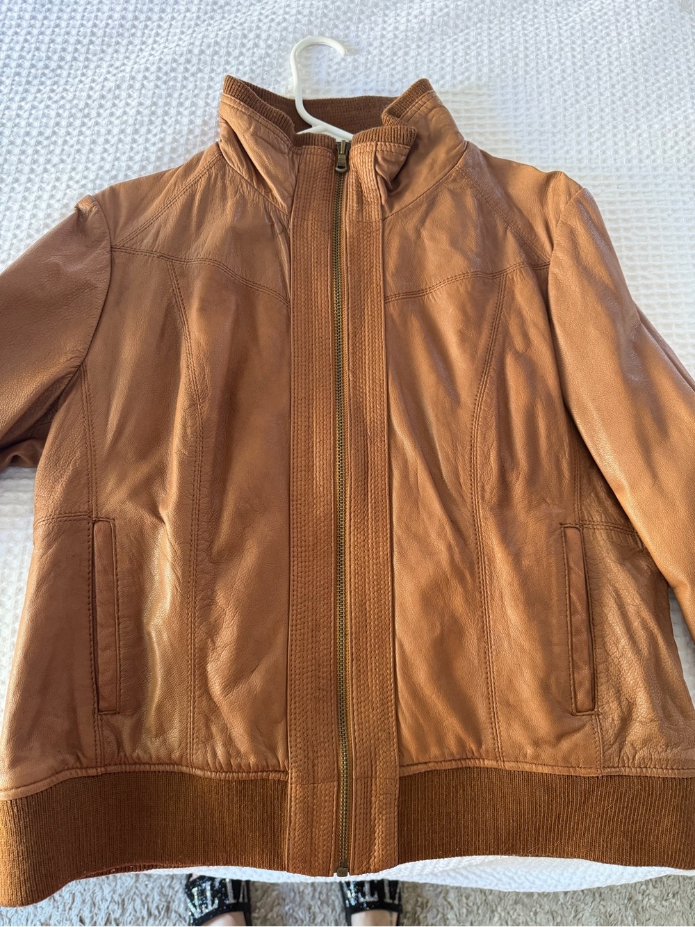 Brown Women's Motorcycle Leather Coat